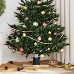 Woon- & Tuinaccessoires*vidaXL Kerstboomstandaard 50 x 50 x 16 cm Massief grenenhout Groen