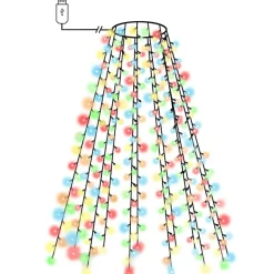 Verlichting*vidaXL Kerstboomverlichting met 150 LED's meerkleurig net 150 cm Multikleur