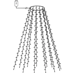 Verlichting*vidaXL Kerstboomverlichting met 150 LED's net 150 cm Koudwit