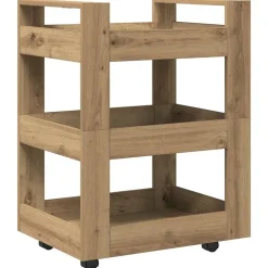 Keuken Trolley Artisan Eiken 60 x 45 x 80 cm Bewerkt hout>vidaXL Clearance