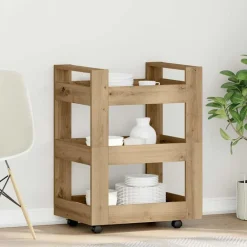 Keuken Trolley Artisan Eiken 60 x 45 x 80 cm Bewerkt hout>vidaXL Clearance
