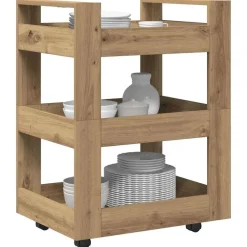 Keuken Trolley Artisan Eiken 60 x 45 x 80 cm Bewerkt hout><noscript><img width=