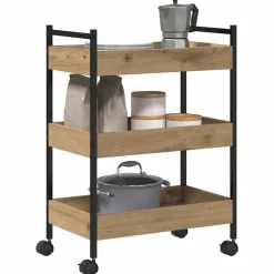 Keuken Trolley Artisan Eiken 50 x 30 x 70 cm Bewerkt hout><noscript><img width=