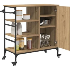 Keuken Trolley Artisan Eiken 87.5 x 39 x 84.5 cm Bewerkt hout><noscript><img width=