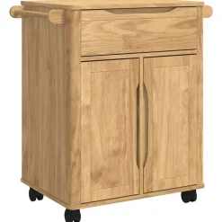 Trolleys*vidaXL Keuken Trolley FLORO 72,5 x 45 x 80 cm Wasbruin