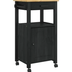 Keuken Trolley MONZA 48 x 40 x 88,5 cm Massief Vurenhout>vidaXL Clearance