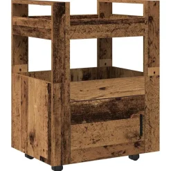 Trolleys*vidaXL Keuken Trolley 60 x 45 x 80 cm Bewerkt hout Oud hout