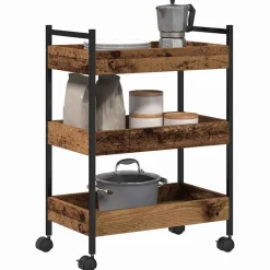 Keuken Trolley 50 x 30 x 70 cm Bewerkt hout><noscript><img width=