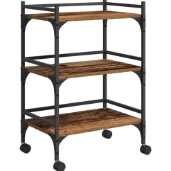 Keuken Trolley 50 x 35 x 75.5 cm Bewerkt hout>vidaXL Best