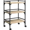 Keuken Trolley Sonoma Eiken 50 x 35 x 75,5 cm Bewerkt hout>vidaXL Hot