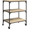 Keuken Trolley Sonoma Eiken 60 x 41 x 76 cm Bewerkt hout>vidaXL New