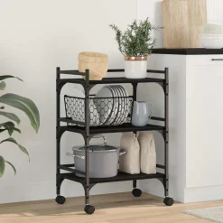 Keuken Trolley 50 x 35 x 75.5 cm Bewerkt hout>vidaXL Online
