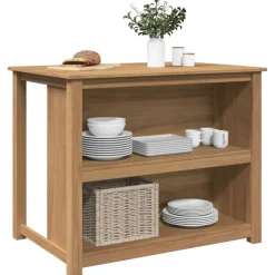 Keukeneiland PANAMA 112x77x90 cm massief grenenhout>vidaXL New