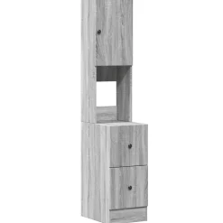 Kasten & Opbergmeubelen*vidaXL Keukenkast 35x50x180 cm bewerkt hout eiken Grijs sonoma