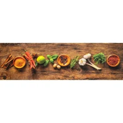 Keukenmat wasbaar kruidenprint 45x150 cm fluweel>vidaXL Outlet