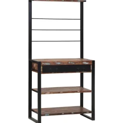 Keukenrek en Zwart 80 x 40 x 160 cm><noscript><img width=