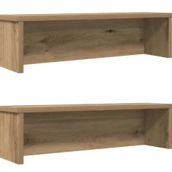 Keukenrekken stapelbaar 2 st 50x15x16 cm artisanaal eikenkleur>vidaXL