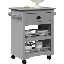 Trolleys*vidaXL Keukentrolley BODO 67,5x45x80 cm Grijs