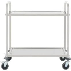 Keukentrolley 2-laags 96,5x55x90 cm roestvrij staal>vidaXL Discount