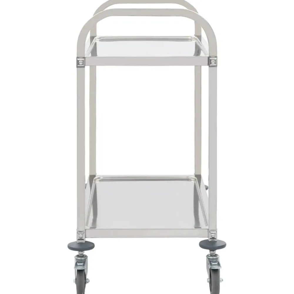 Keukentrolley 2-laags 96,5x55x90 cm roestvrij staal>vidaXL Discount