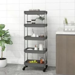 Keukentrolley 5-laags 42x29x128 cm ijzer en ABS>vidaXL Discount