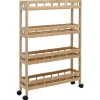 Keukentrolley met Wielen Naturel 60 x 18 x 97 cm Bamboe>vidaXL Outlet