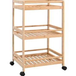 Keukentrolley met Wielen Naturel 46 x 38 x 76 cm Bamboe>vidaXL Clearance