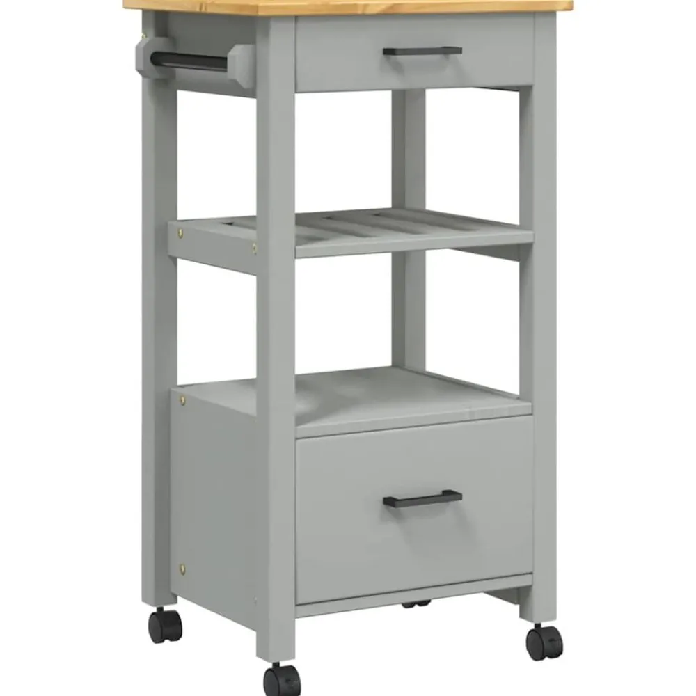Keukentrolley MONZA 48x40x88,5 cm massief grenenhout>vidaXL Best
