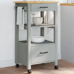 Keukentrolley MONZA 48x40x88,5 cm massief grenenhout>vidaXL Best