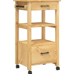 Keukentrolley MONZA 48x40x88,5 cm massief grenenhout>vidaXL Outlet
