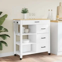 Keukentrolley MONZA 84x40x88,5 cm massief grenenhout><noscript><img width=