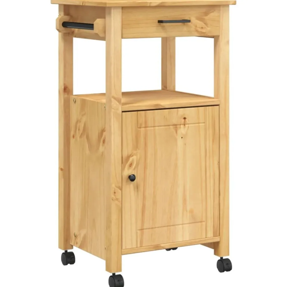 Keukentrolley MONZA 48x40x88,5 cm massief grenenhout>vidaXL Discount