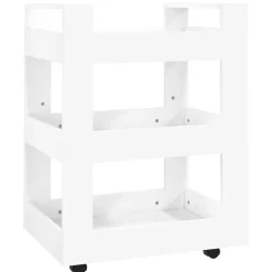 Trolleys*vidaXL Keukentrolley 60x45x80 cm bewerkt hout Wit
