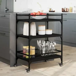 Keukentrolley 65x40x86,5 cm bewerkt hout><noscript><img width=