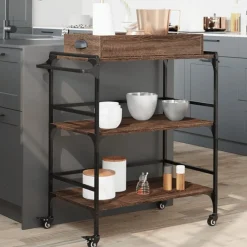 Keukentrolley 81,5x41x92,5 cm bewerkt hout ig>vidaXL Discount