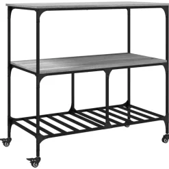 Keukentrolley 100x50x95 cm bewerkt hout eikenkleur>vidaXL Best