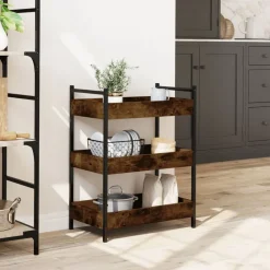 Keukentrolley 50x30x70 cm bewerkt hout kleurig><noscript><img width=