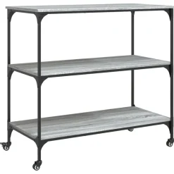 Keukentrolley 102x50x95 cm bewerkt hout eiken>vidaXL Clearance