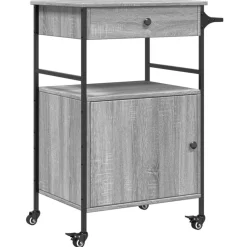 Keukentrolley 56x43x89,5 cm bewerkt hout eiken>vidaXL New