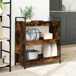 Keukentrolley 70x30x82 cm bewerkt hout kleurig><noscript><img width=