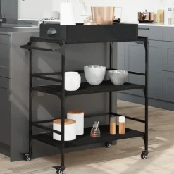 Keukentrolley 81,5x41x92,5 cm bewerkt hout>vidaXL