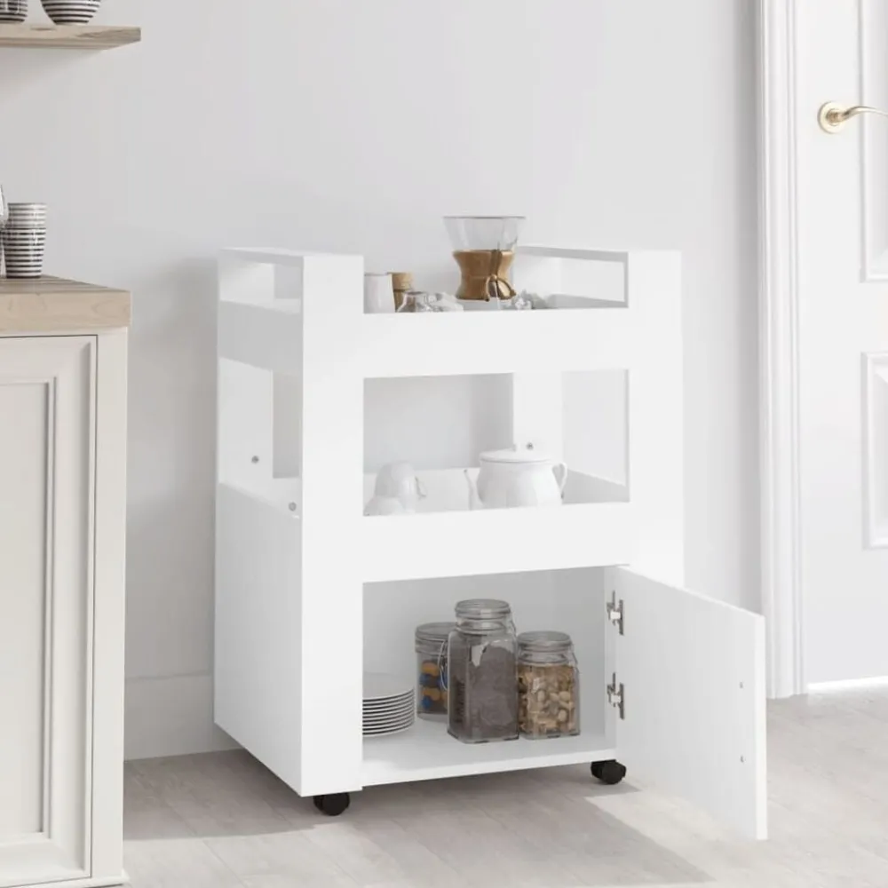 Keukentrolley 60x45x80 cm bewerkt hout>vidaXL Discount