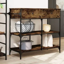 Keukentrolley 105x42x95 cm bewerkt hout kleurig><noscript><img width=