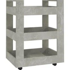 Trolleys*vidaXL Keukentrolley 60x45x80 cm bewerkt hout Betongrijs