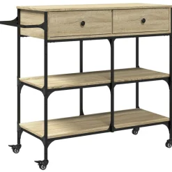 Keukentrolley 105x42x95 cm bewerkt hout kleurig>vidaXL Discount