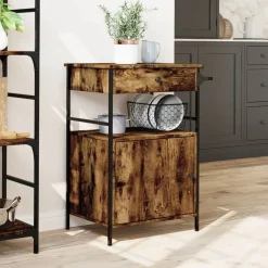 Keukentrolley 56x43x89,5 cm bewerkt hout kleurig><noscript><img width=
