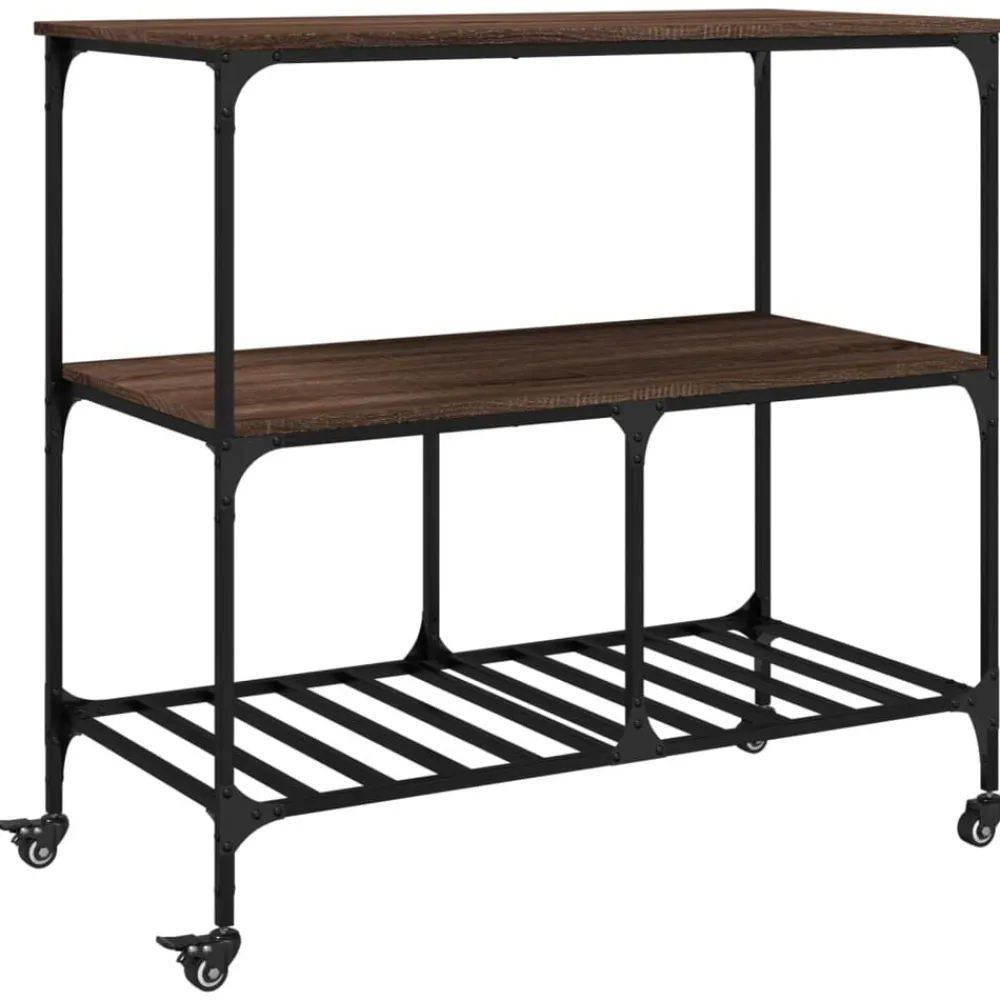 Keukentrolley 100x50x95 cm bewerkt hout ig>vidaXL Sale