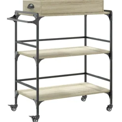 Keukentrolley 81,5x41x92,5 cm bewerkt hout kleurig>vidaXL Sale
