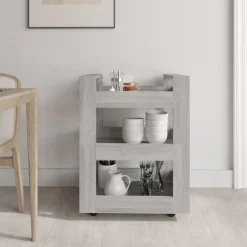 Keukentrolley 60x45x80cm bewerkt hout eikenkleurig><noscript><img width=