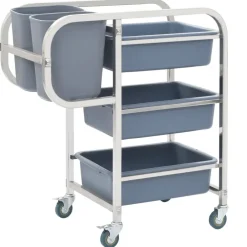 Keukenwagen met kunststof containers 82x43,5x93 cm>vidaXL Sale